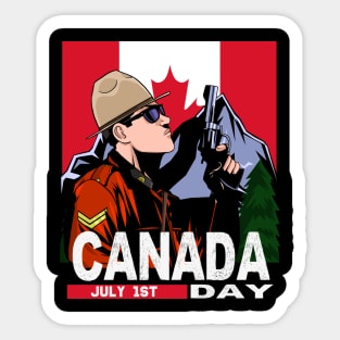 Canada Day July 1st Sticker